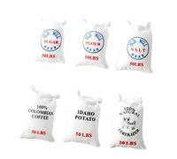 Didiseaon 6pcs Miniature Dollhouse Baking Accessories Set Fun Kitchen Food for Includes Flour Sugar and Salt Bags for Pretend Play and Dollhouse Decoration