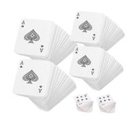 Didiseaon 6pcs Miniature Portable Game Cards Small Decks Compact Travel Poker Cards for Parties Family Game Night Prank Gift Fun Collectible Design