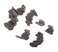 Didiseaon 6pcs Miniature Stone Steps Landscape Statue with Antique Finish for Fairy Garden and Micro Train Railway Sand Table Detailed Pathway Stairs for DIY Model Scenery and Landscape