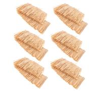Didiseaon 6pcs Miniature Thatch Roof Natural Straw DIY Craft Material for Tiny Thatched Roofs Fairy Garden Decoration Micro Landscape Building