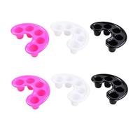 Didiseaon 6pcs Nail Soaker Bowls Design for Manicure Soaking and Dead Skin Removal Black White Rosy Bowls for Cuticle Softening False Nail and Acrylic Tip Treatment at Home Salon