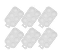 Didiseaon 6Pcs Plastic Paint Palette with Wells Color Mixing Tray for Watercolor Oil Painting DIY Craft Portable Sturdy Plastic Paint Container for Artists Beginners