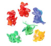 Didiseaon 6pcs Pull Back Dinosaur Car for Inertia Powered Cartoon Animal Vehicles Educational Press Drive for Boys and Promote Hand Eye Coordination and Cognitive Skills