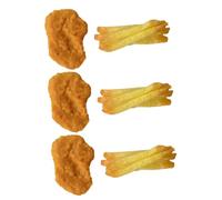 Didiseaon 6pcs Realistic Fake Fried Chicken and French Fries Model Food Sample for Photography Kitchen Decor and Playtime Fun Beautifully Crafted Artificial Fast Food
