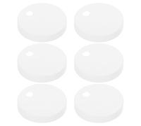 Didiseaon 6pcs Replacement Toilet Bolt Caps White Plastic Cover for Toilet Bolts with Sturdy Support and Wear Resistance, Decorative Top Hinge Fixings Pairs for Bathroom Use, Elegant