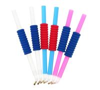 Didiseaon 6pcs Rhinestone Painting Drill Pen Cross-stitch Painting Pen Plastic Anti-fatigue Elbow Point with Comfortable Grip and Pressure Reduction for Rhinestone Embroidery