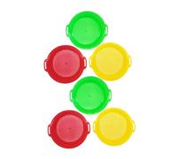 Didiseaon 6pcs Sand Sifter Creative Beach Sand Sieve for Outdoor Fun for Group Play and Treasure Discovery Red Yellow Green for Beach Adventures