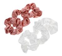 Didiseaon 6Pcs Satin Scrunchies Hair Ropes for Women and Soft Elastic Hair Ties Comfortable for Daily Wear Party and Sports Non Slip Ponytail Accessories Gold and White