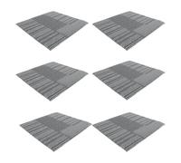 Didiseaon 6pcs Self-Adhesive Fireproof Carpet Tiles for Flooring, Peel and Stick Rug Squares with Polypropylene Fiber Material, 0.24 Inch Thick, Easy Installation for DIY Floor Covering