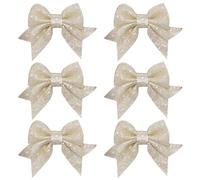 Didiseaon 6pcs Shiny Bow-knot Christmas Tree Ornaments Foam Decorations for Wall and Party, Attractive and Shining Xmas Tree Pendants for Home Embellishment