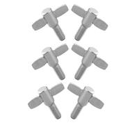 Didiseaon 6pcs Silver Aluminum Alloy Drum Cymbal Wing Screw M6 with Reliable Stability and Comfortable Grip, for Drumming and Performances as Drum Hardware Accessory