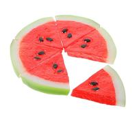 Didiseaon 6pcs Simulated Watermelon Slice Model Made of Sturdy Pvc Realistic Look, Reusable Artificial Fruit Slices for Photo Shoot and Home Decoration