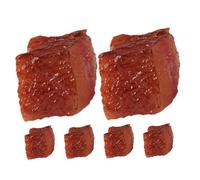 Didiseaon 6pcs Simulation Beef Block Model PVC Artificial Lifelike Meat Props for Kitchen Decor Photography Preschool Teaching