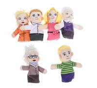 Didiseaon 6pcs Soft Plush Family Finger Puppet Set for Interactive Hand Puppets for Storytelling Role Play to Enhance Language Skills and Imagination Cartoon Characters for Playtime and