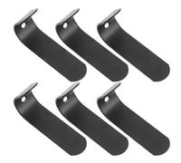 Didiseaon 6pcs Space Aluminum No-Punch Hooks for Wall Mounted Coat and Key Rack, Anti-Rust Black Creative Clothes Hooks with Good Gloss, for Home and Office Use