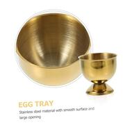 Didiseaon 6Pcs Stainless Steel Egg Cups Boiled Egg Stand with Flat Base for Stable Tabletop Use Smooth Surface Holders for Kitchen Dining and Restaurant Display
