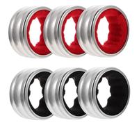Didiseaon 6pcs Stainless Steel Wine Bottle Drip Rings Overflow Collar for Red Wine Stop Drips Leakproof Stopper for Home Bar Restaurant Use