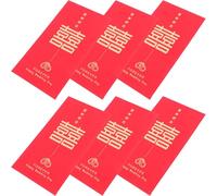 Didiseaon 6pcs Traditional Money Pocket Red Paper Envelopes Chinese Style Decorative Luck Money Red Envelopes Wedding Packets Wishes Prosperity Good Blessings for Wedding Parties Banquets
