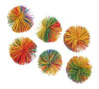 Didiseaon 6pcs Vibrant Sensory Balls for Boys and Girls 6cm Bouncing Fluffy Toys Fun for Ages for Playtime and Relaxation Random Color