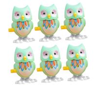 Didiseaon 6pcs Wind-up Owl for Plastic Cartoon Clockwork Playthings in Bright Colors and Safe Novelty Gifts for Easter Parties and Birthdays No Battery Required Fun Decor Random Color