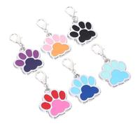Didiseaon 6pcs Zinc Alloy Pet Id Tags with Polished Mirror Finish Engraved Dog Cat Identity Charms for Collar Accessories Stylish and Unique Design