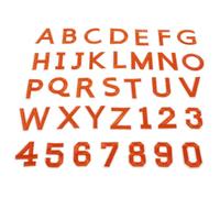 Didiseaon 72pcs Orange Embroidered Alphabet and Number Patches with Vibrant Colorful Letters Made of Embroidery Thread, Easy to Apply Iron-on Appliques for DIY Clothes, Hats, Jackets