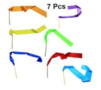 Didiseaon 7PCS Colorful Gymnastics Ribbons for Handles Dancing Streamers for Twirling Rhythmic Gymnastics Chinese Dance and Circus Skills Training