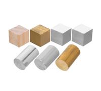 Didiseaon 7pcs Density Cube Set for Science Education with Copper Iron Aluminum Cubes and Cylinders Precise Measurement Tool for Physics Learning Home Experiments and Laboratory Use