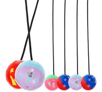 Didiseaon 7Pcs Reptile Bell Balls with Suction Cups for Interactive Bearded Dragon Play and Climbing Random Color