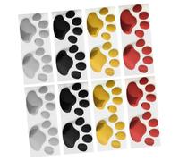 Didiseaon 8 Pairs Dog Paw Car Decal Stickers Weather Resistant PVC Pawprint Decorations for Cars Trucks Suvs Motorcycles Easy Apply with Strong Adhesive Red Silver Gold Black Colors