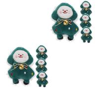 Didiseaon 8 Pcs Christmas Tree Cat Chew, Plush Catnip Teething for Kittens | Green Tree-shaped Design, Pull Resistant Fabric, Supports Indoor Play, Anxiety Relief, Furniture Training and Gentle Dental