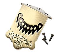 Didiseaon 8 String Bronze Pattern String Mandolin Tailpiece Traditional Metal Accessory for Improved Tone and Sustain Essential Upgrade for Mandolin Lovers