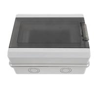 Didiseaon 8-Way Waterproof Electrical Distribution Box with Window, Side-Opening Lockable Cover, IP65 Rated Outdoor Power Distribution Enclosure with Standard 35mm DIN Rail for Circuit