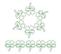 Didiseaon 80Pcs Green Shamrock Paper Clips Four-Leaf Clover Metal Mini Clips for Paper Document Organization St Patrick’S Day Party Favors Irish Festival Stationery