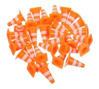 Didiseaon 80Pcs Mini Road Cones and Plastic Traffic Signs for Educational Play and Sand Table Engineering Realistic Traffic Scene Props for Boys and