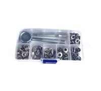 Didiseaon 83 Pcs Stainless Steel Metal Snap Button Fastener Kit with Spring Buckle Fittings Installation Tools and Storage Box for Sewing Crafting Bags Jackets and Upholstery Silver Clasp