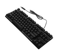 Didiseaon 87-key USB Backlit Keyboard Compact Waterproof Design Plastic Gaming Keyboard with 12 Multimedia Keys and 19 Conflict-design for PC Gaming