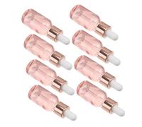 Didiseaon 8pcs 20ml Rose Gold Glass Dropper Bottles Small Travel Essential Oil Bottles Thick Wear-resistant for Aromatherapy Skincare Packing