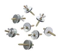 Didiseaon 8pcs Bird Cage Screws Kit M6x50 with Flat Washers Double-ended Screws for Pet Cage Accessories Breeding Box Fixing Parts Suitable for Hamster Chinchilla