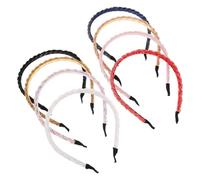 Didiseaon 8pcs Elegant Beaded Headband for Wedding Simulated Braid Hair Accessories Bridal Headwear Jewel Knot Design for Brides and Girls