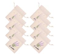 Didiseaon 8pcs Embroidered Canvas Drawstring Pouches Multipurpose Lavender Sachet Bags for Jewelry Storage Closet Organization and Favor Wrapping