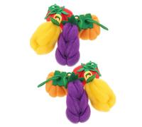 Didiseaon 8pcs Fruit Shaped Mesh Bath Loofah Set with Efficient Foaming and Gentle Exfoliation, Cute Lemon, Tomato, Grape, Pumpkin Shower Pouf Balls Made of Pe and Non-Woven Fabric