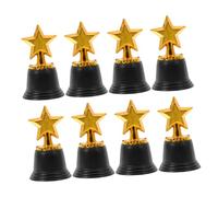 Didiseaon 8pcs Mini Gold Star Trophies Small Plastic Award Cups with Base for Sports Competitions Classroom Rewards Parties Achievement Celebrations