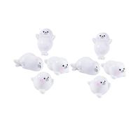 Didiseaon 8pcs Mini Resin Seal Figurines Small Sea Animal Ornaments for Micro Garden Miniature Tiny Animal Decor Lightweight and Cute for Terrariums Home Display