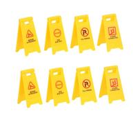 Didiseaon 8pcs Miniature Traffic Sign Plastic Road Safety Barrier Models Educational Cognitive Playset for Learning and Imaginative Fun