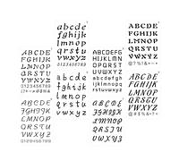 Didiseaon 8pcs Number Templates Letter Stencils Assorted Color Pet Material Sturdy Design for DIY Painting and Drawing Art Projects