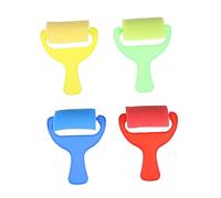 Didiseaon 8pcs Paint Sponges for Kids, Foam and Plastic Kid Paint Tool Handle, Prevent Hands from Dirty, for Art Lessons and Creative Drawing Activities