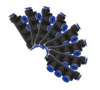 Didiseaon 8pcs Plastic Pneumatic Air Hose Fittings Quick Connectors Push to Connect Straight Air Pipe Fittings for Automotive Food Processing Pharmaceutical Electronics