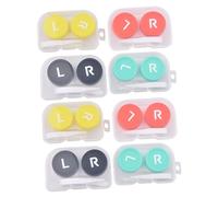 Didiseaon 8pcs PP Lens Case Portable Eye Lense Holder Tweezers for Daily Use and Travel Easy Storage for Contact Lenses Random Color
