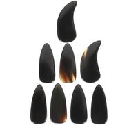 Didiseaon 8pcs Professional Guzheng Finger Picks for Adults Natural Horn Material Double-arc Large Lightweight Chinese Zither Nail Covers for Practice and Performance